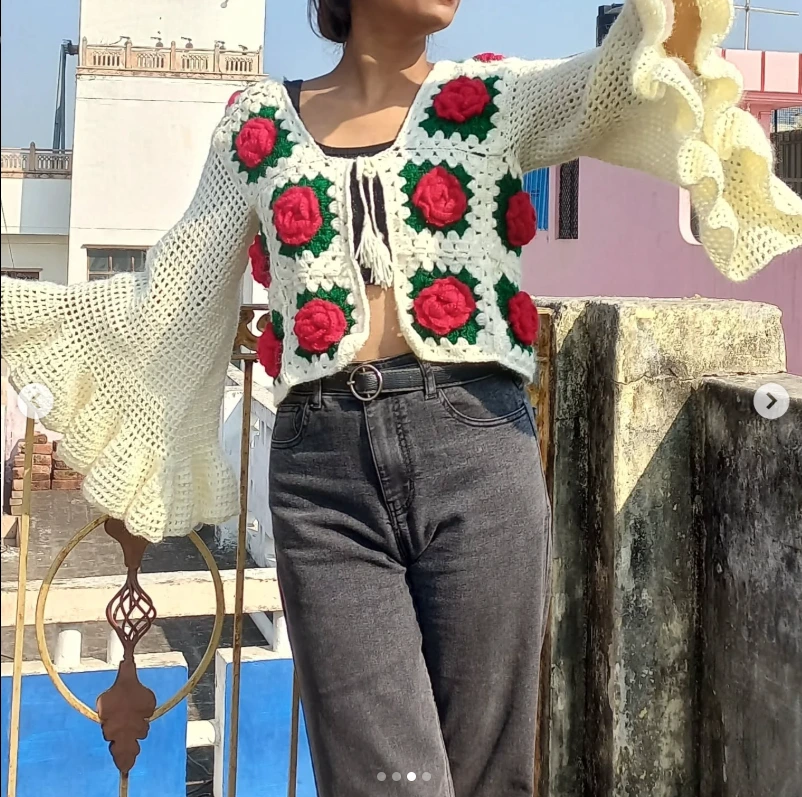 rose cardigan